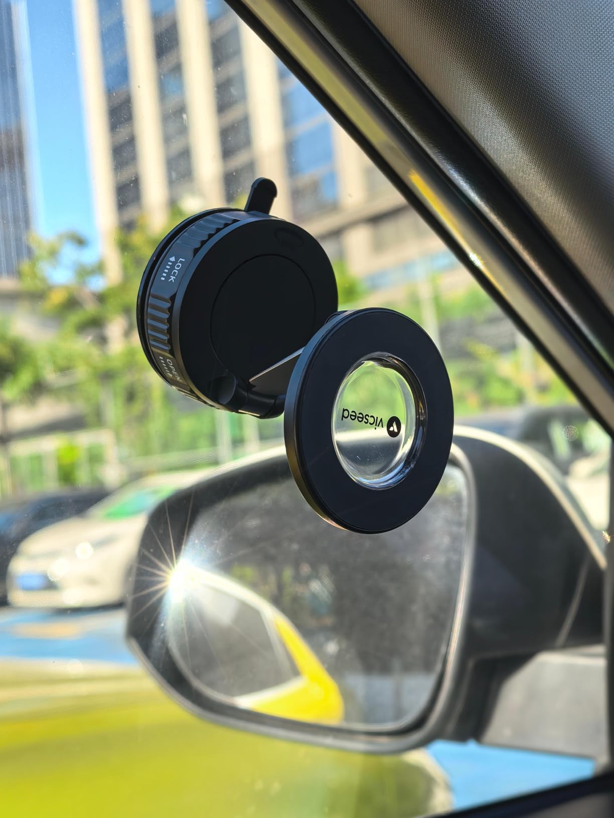 VICSEED 2026 Upgraded Car Phone Holder for Magsafe Car Mount [85 LBS Strongest Suction] Vacuum Magnetic Phone Holders for Your Car 360° Adjustable Car Phone Mount for iPhone 17 Pro Max 16 15 14 13 12 customer photo 1