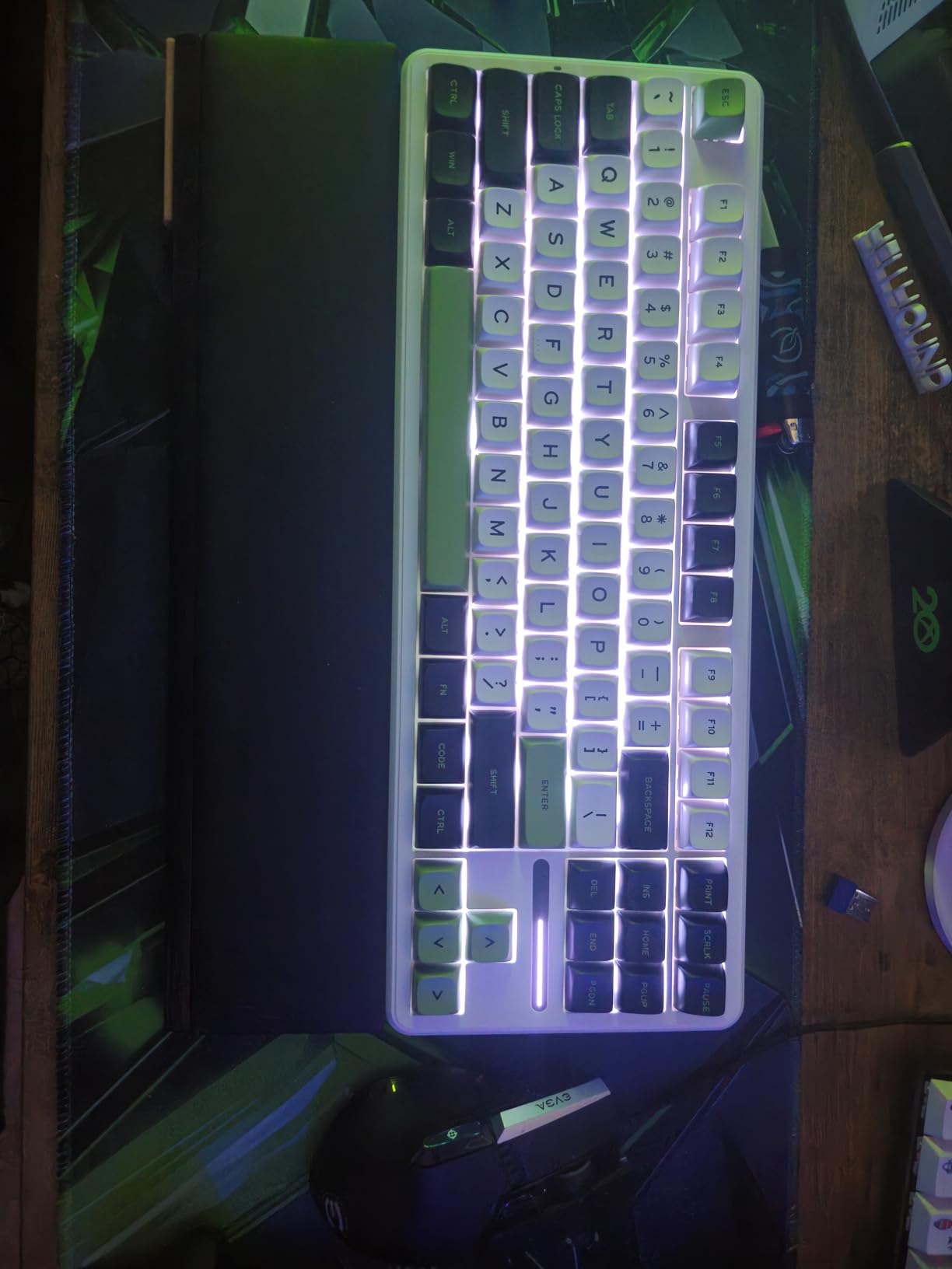 AULA F87 Pro Wireless Mechanical Keyboard, Gasket Mount Hot-Swappable Custom Gaming Keyboard with 4000mAh Longest Battery - Tri-Mode BT/2.4Ghz/USB-C, Pre-Lubed Linear Switches, RGB for PC/Mac/PS5/Xbox customer photo 1