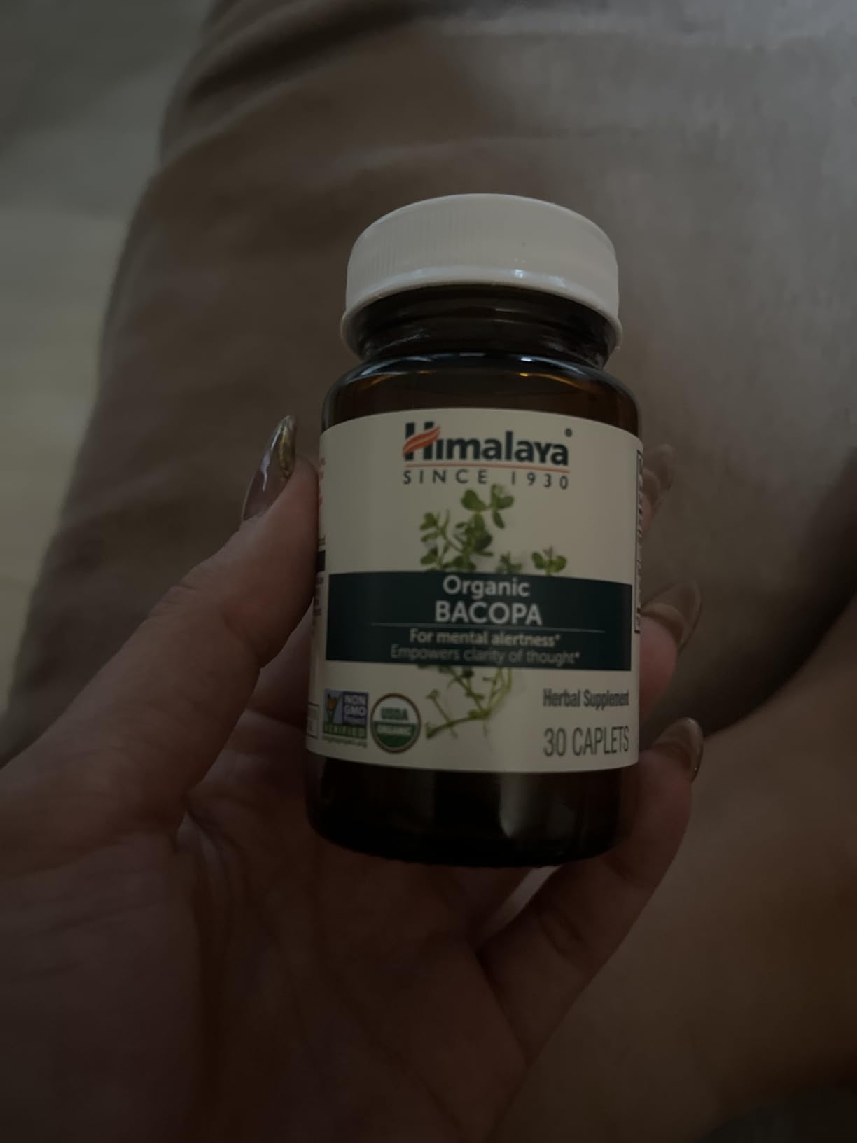 Himalaya Bacopa Monnieri Nootropic Herbal Supplement, Supports Calm, Memory, Cognition, USDA Certified Organic, Non-GMO, 750 mg, 60 Plant-Based Caplets, 60 Day Supply customer photo 1