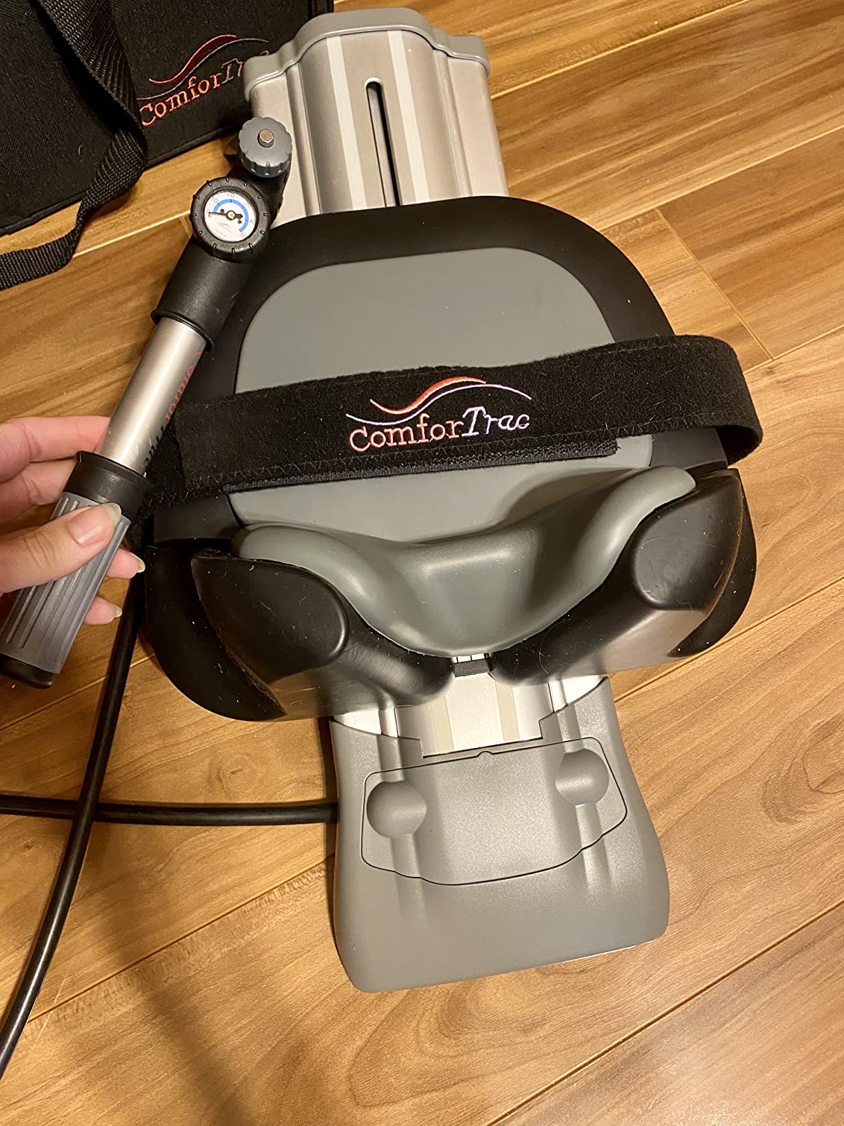 ComforTrac-Deluxe Home Cervical Traction Kit 2.0, Neck Therapy, Discomfort Relief, Relieve Cervicalgia, Degeneration of Disc, Spondylosis, and More, Carrying Case Included customer photo 2