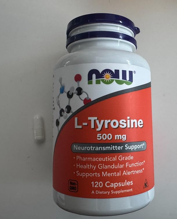 NOW Supplements, L-Tyrosine 500 mg, Supports Mental Alertness*, Neurotransmitter Support*, 120 Capsules customer photo 2