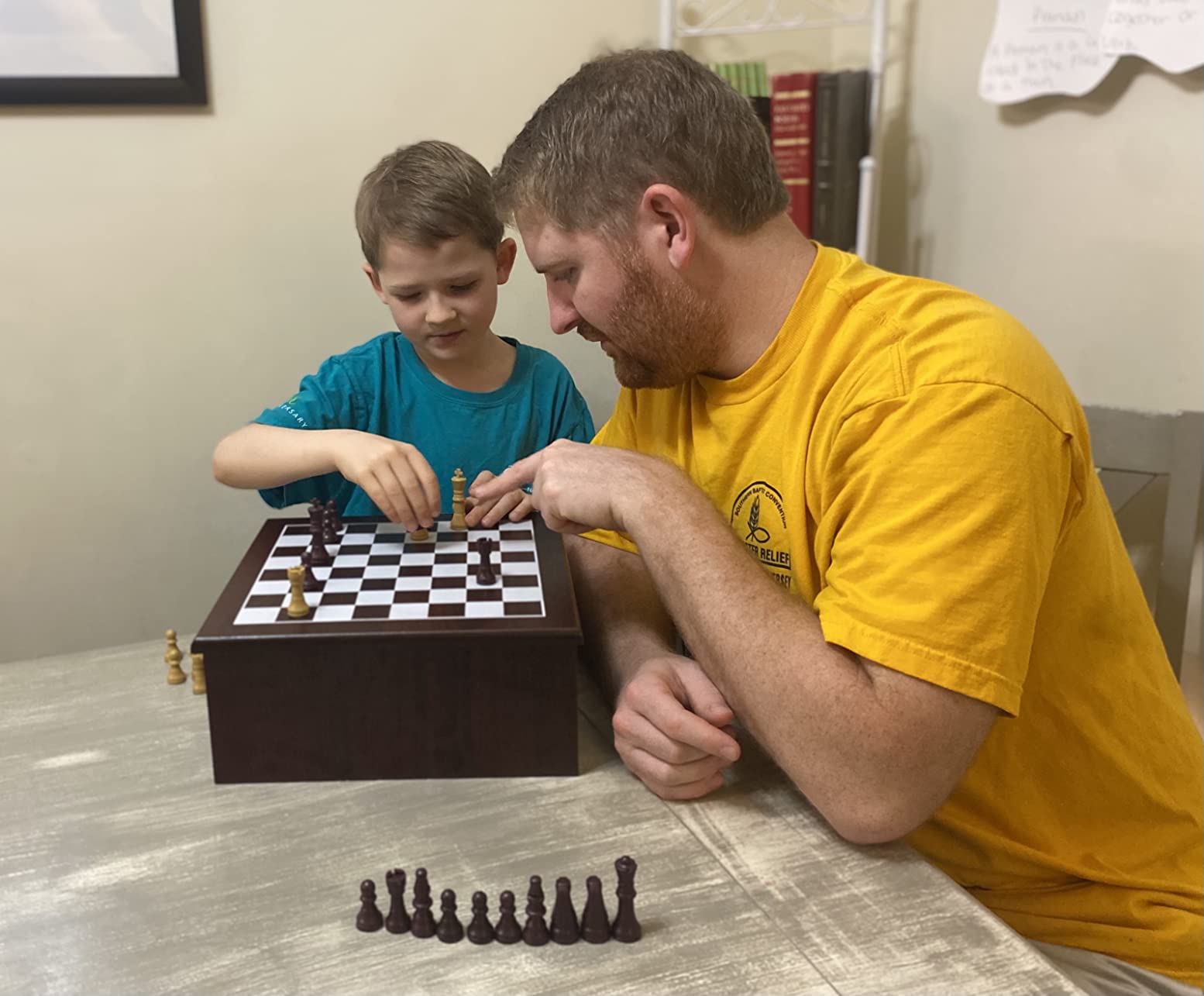 Board Game Set - Deluxe 15 in 1 Tabletop Wood-accented Game Center with Storage Drawer customer photo 2