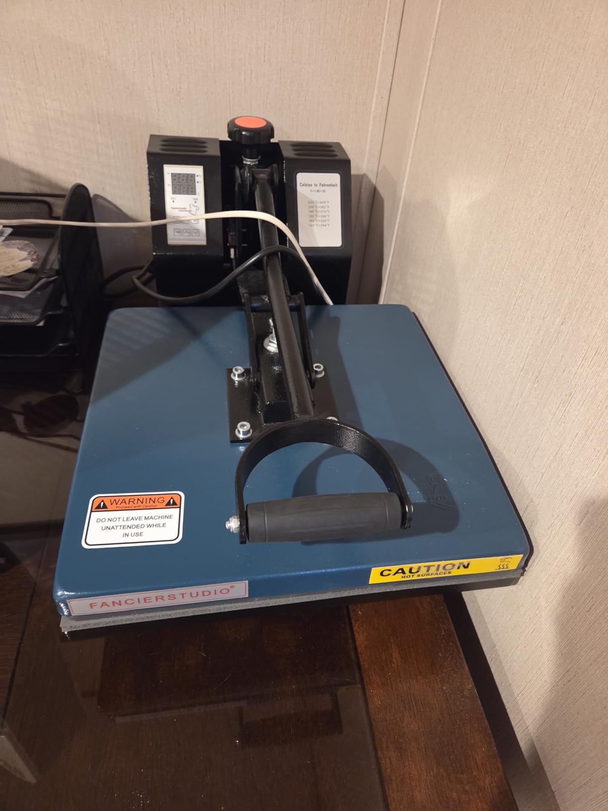 Fancierstudio Digital Heat Press 15 x 15 Sublimation Rhinestone Heat T-Shirt Machine customer photo 2