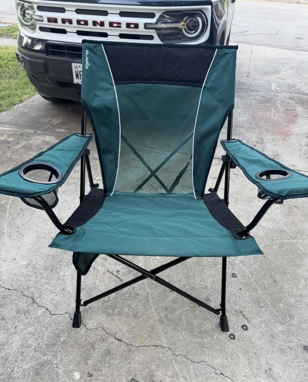 Kijaro Dual Lock Portable Camping Chairs - Enjoy the Outdoors with a Versatile Folding Chair, Sports, Outdoor & Lawn - Dual Lock Feature - Cayman Blue Iguana customer photo 2
