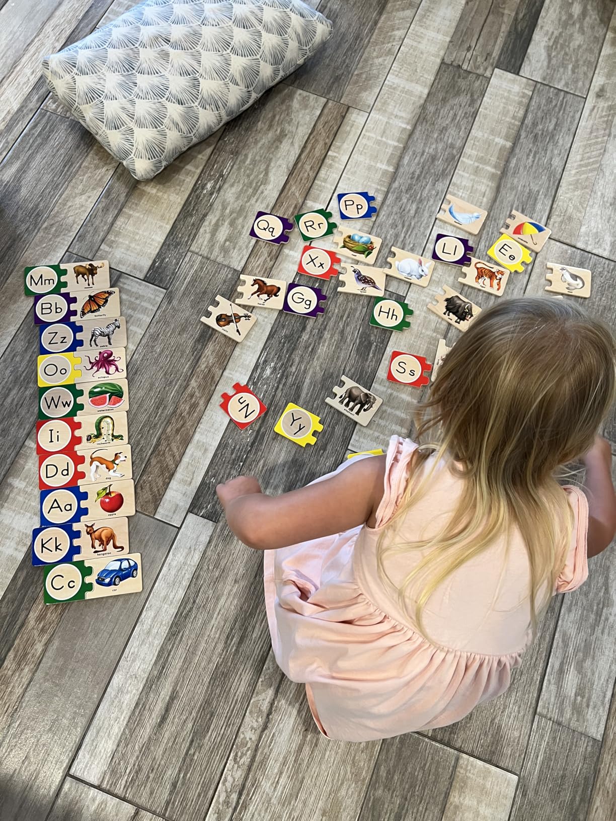 Melissa & Doug Self-Correcting Alphabet Puzzle (52 pcs) with Toy Storage Box customer photo 1