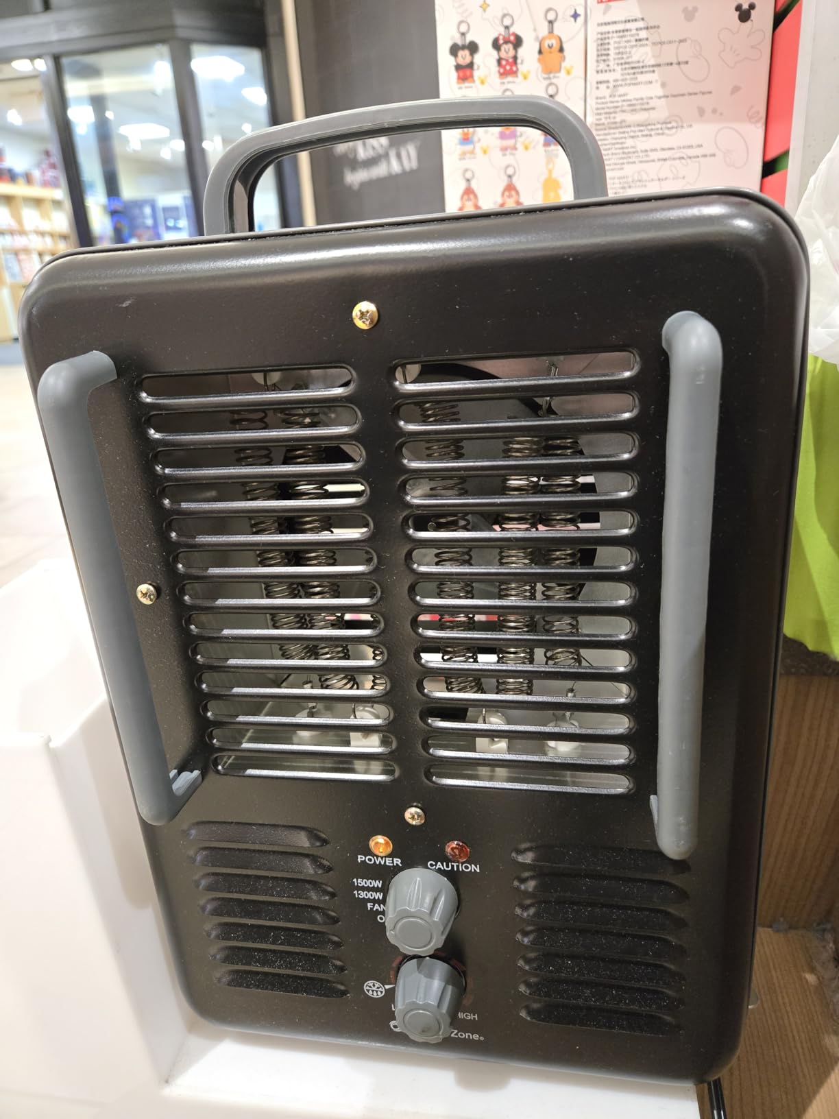 Comfort Zone Utility Space Heater, 1500W Electric Garage Heater with Adjustable Thermostat, Fan/Low/High Heat Settings, Tip-Over & Overheat Protection, Milkhouse Style, ETL Listed customer photo 1