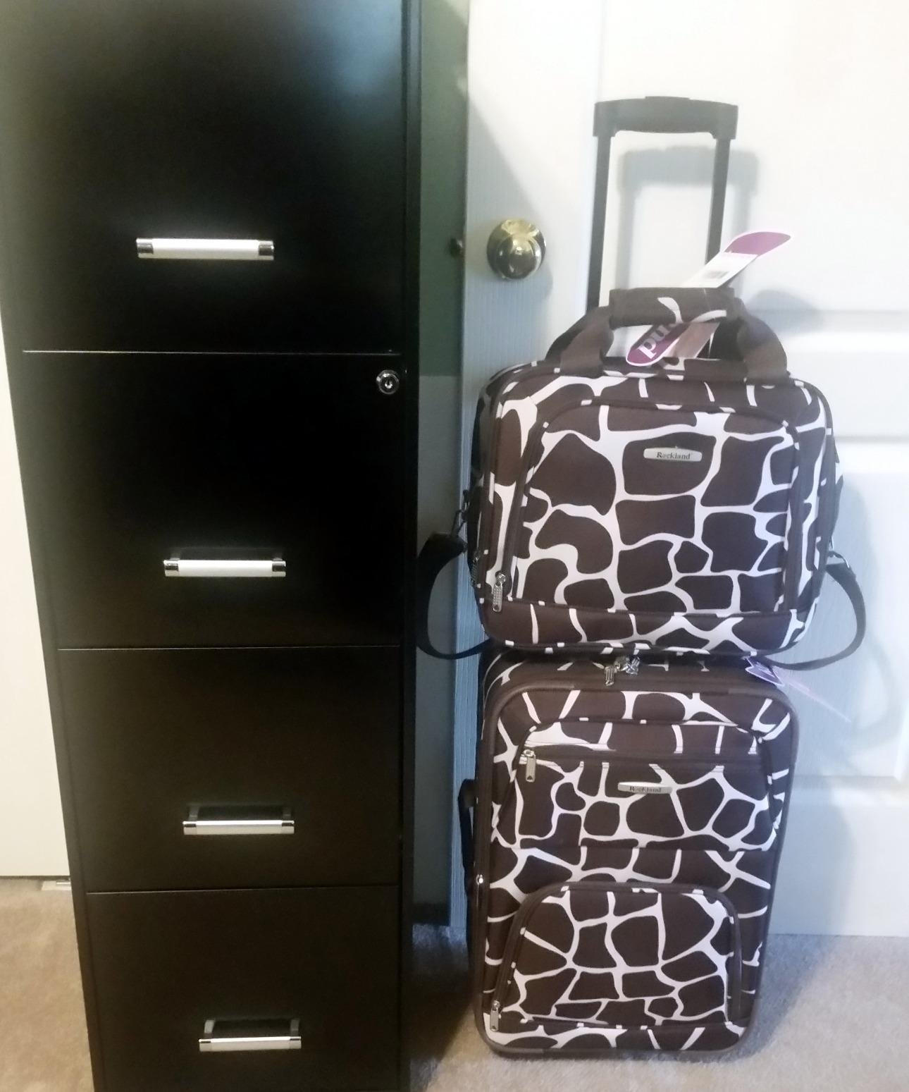 Fashion Softside Upright Luggage Set, Expandable, Lightweight, Telescopic Handle, Wheel, Pink Leopard, 2-Piece (14/19) customer photo 2