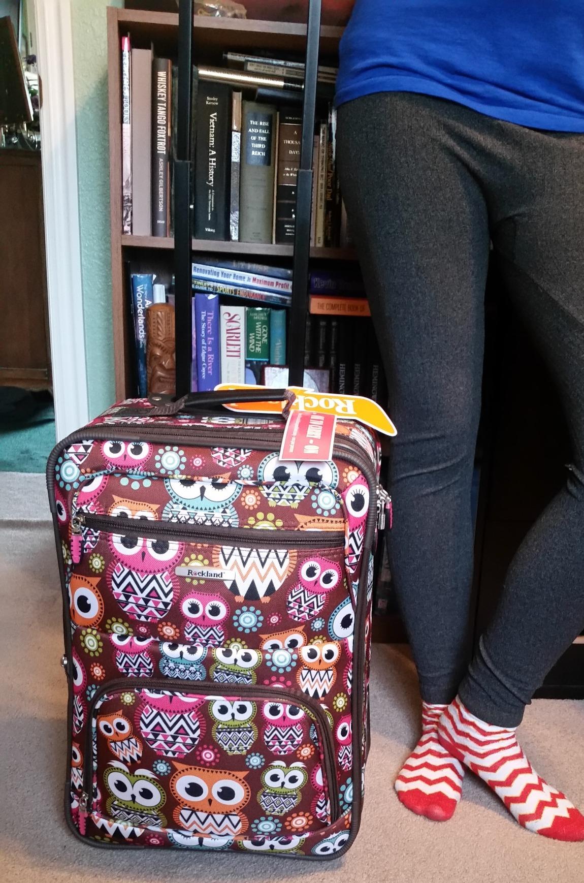 Rockland Fashion Expandable Softside Upright Luggage Set, Purple, 2-Piece (14/19) customer photo 1