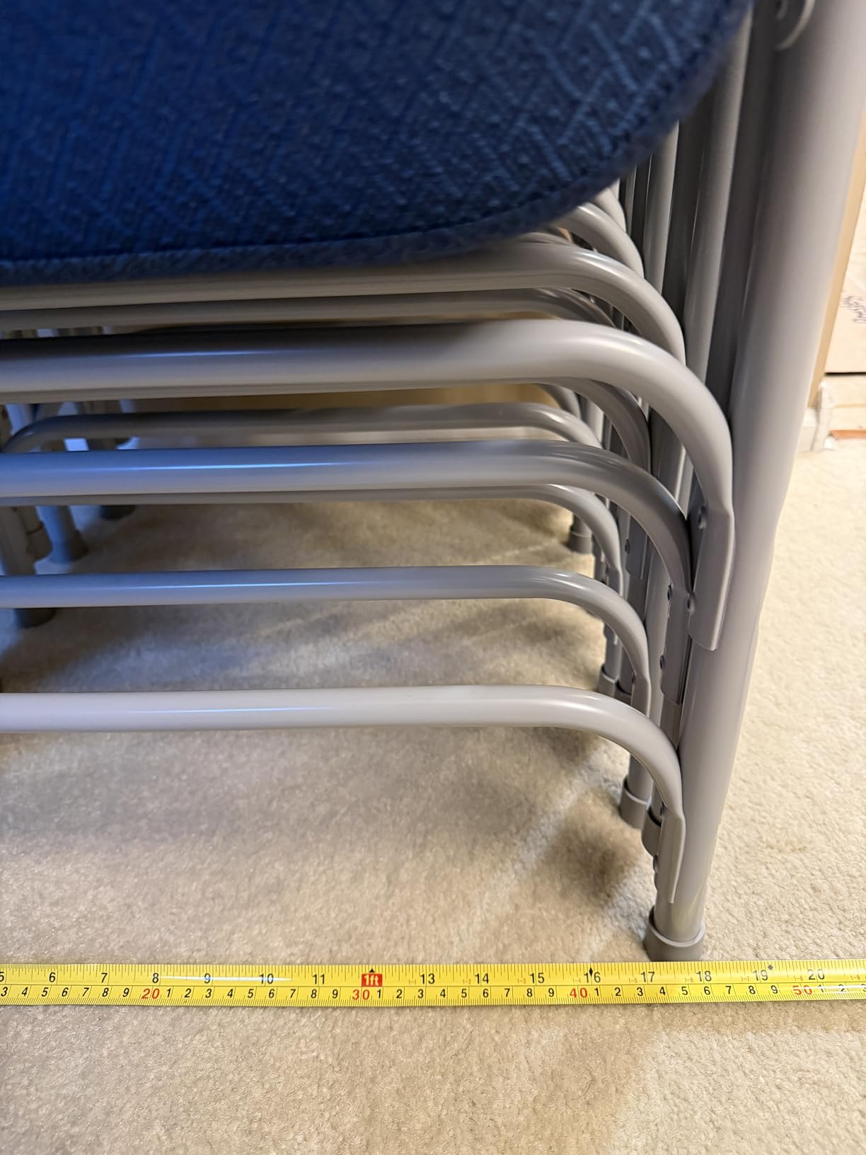 Flash Furniture Hercules Series Metal Folding Chairs with Cushioned Seats, Fabric Upholstered Event Chairs, Set of 2, Gray customer photo 2