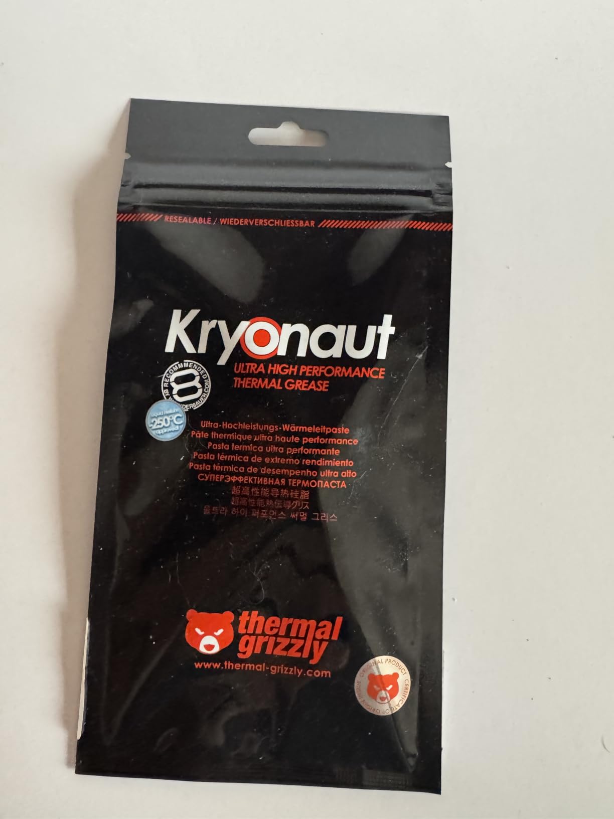 Thermal Grizzly Kryonaut - 1 Gram - Extremely High Performance Thermal Paste - for Demanding Applications and Overclocking CPU/GPU/PS4/PS5/Xbox customer photo 2