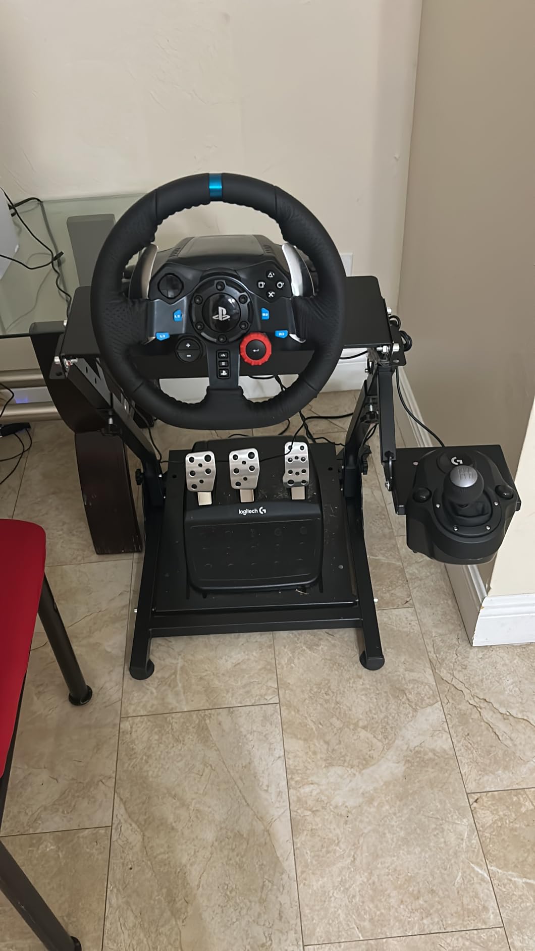 Logitech G920 Driving Force Racing Wheel and Pedals, Force Feedback + Logitech G Driving Force Shifter - Xbox Series X|S, Xbox One and PC, Mac - Black customer photo 1