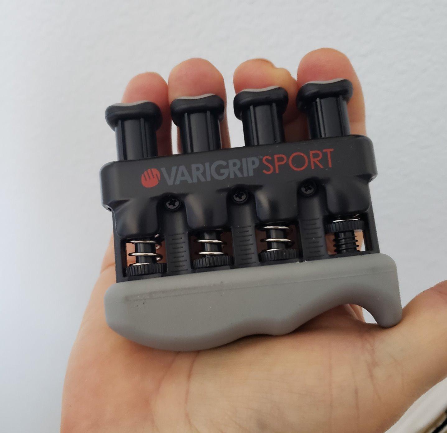 Dynatomy VariGrip Sport (VGSP), Adjustable Resistance, Medium, Heavy Finger, Hand Exerciser, Grip Strengthener, Extra-Wide Base, Padded fingertips, Callus Builder customer photo 1