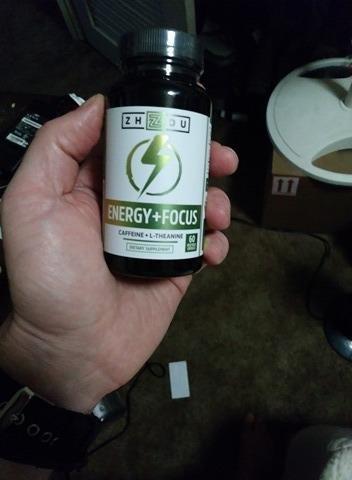 Zhou Energy + Focus - L Theanine Caffeine Pills, 200mg L-Theanine, 100mg Natural Anhydrous Caffeine Boost for Adults, Men & Women, Slow Extended Release - 60 Vegetarian Capsules (Pack of 1) customer photo 2