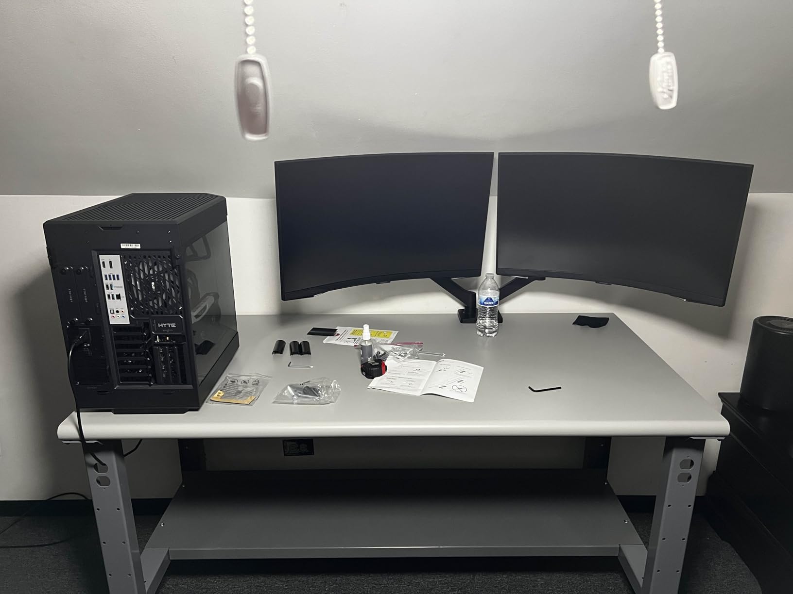 VIVO Dual Monitor Stand, Fully Adjustable Arms for 17 to 32 inch Screens, Mechanical Articulating Desk Mount, Gaming and Office Setups, VESA 75x75 100x100, Max 19.8 lbs, STAND-V002O customer photo 1