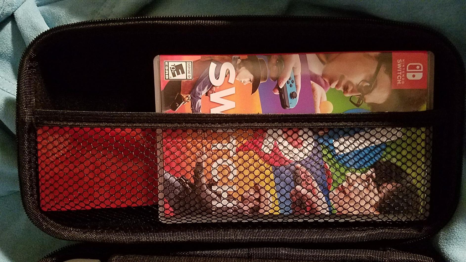 Orzly Carry Case Compatible with Nintendo Switch and New Switch OLED Console - Black Protective Hard Portable Travel Carry Case Shell Pouch with Pockets for Accessories and Games customer photo 1