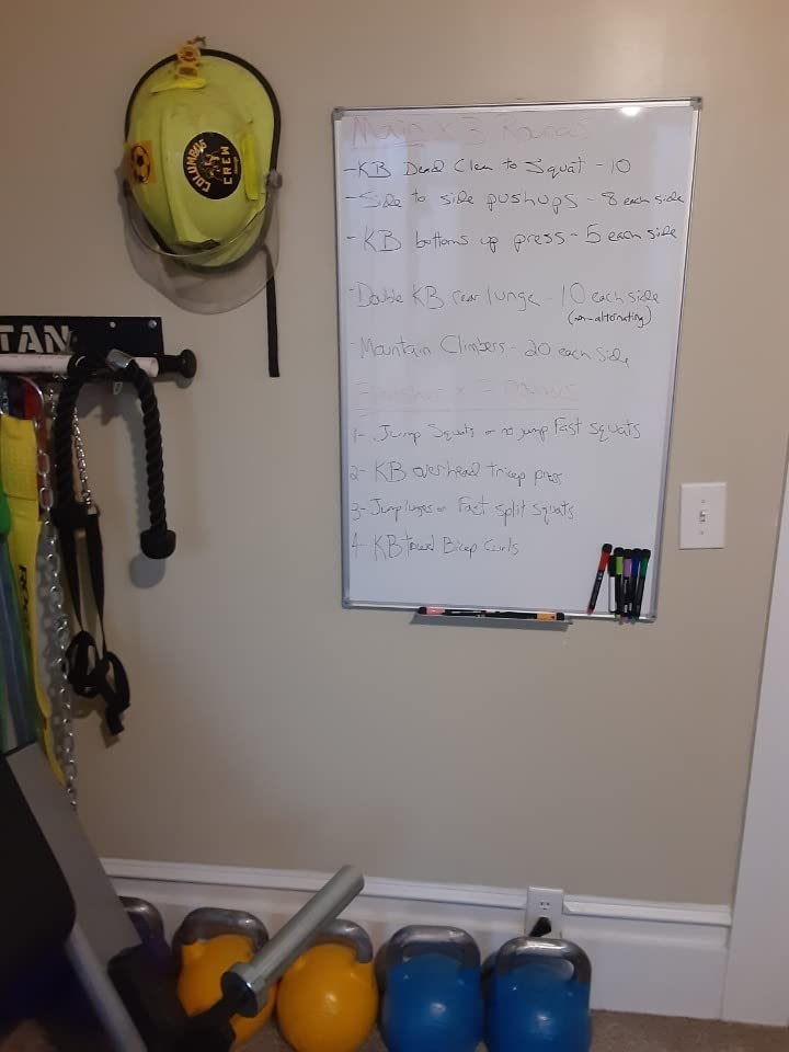 Lockways White Board Dry Erase Board 48 x 36 Inch, Magnetic Whiteboard 4 x 3, Silver Aluminium Frame, Set Including 1 Detachable Aluminum Marker Tray, 3 Dry Erase Markers, 8 Magnets customer photo 2