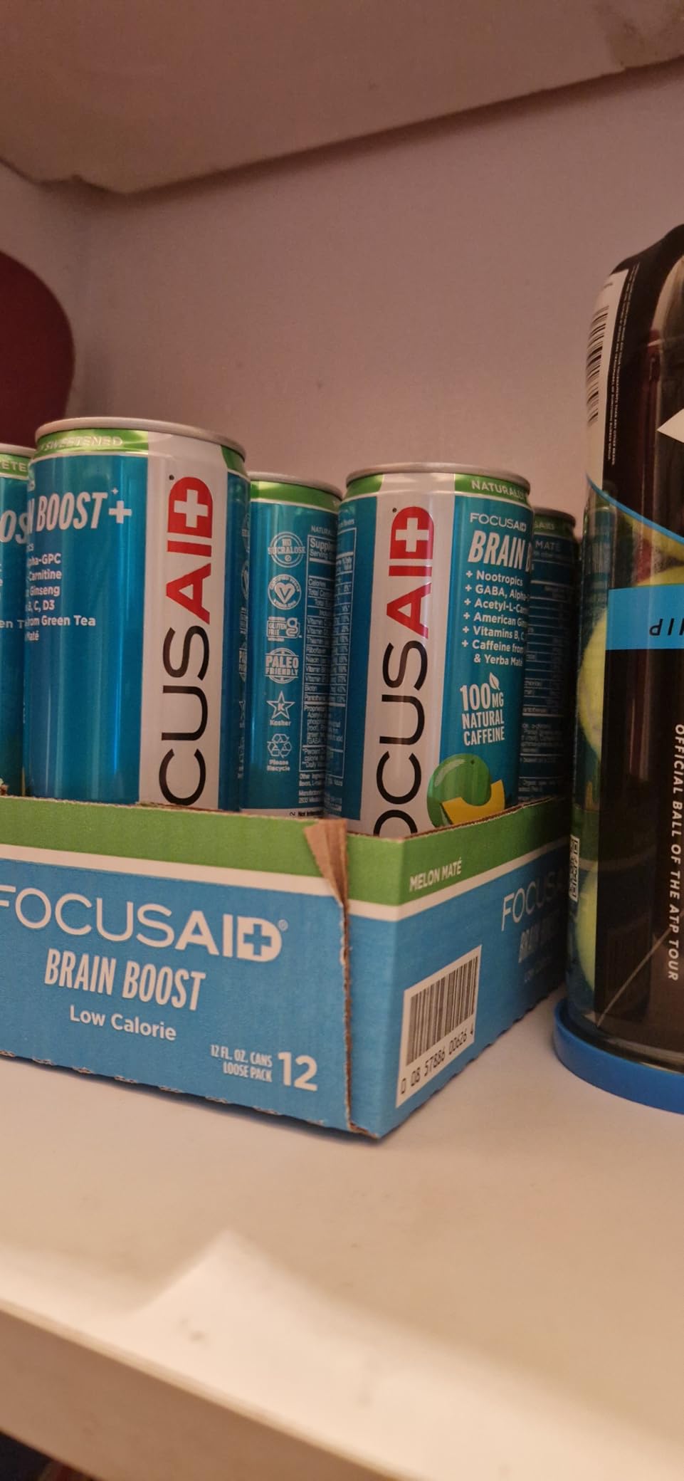 FOCUSAID Energy Blend, Brain Boosting Nootropics Drink, Alpha-GPC, GABA, B-Complex, Yerba Mate, Green Tea, 100% Clean, 100mg Natural Caffeine, 12-oz. can, 12 Pack customer photo 1