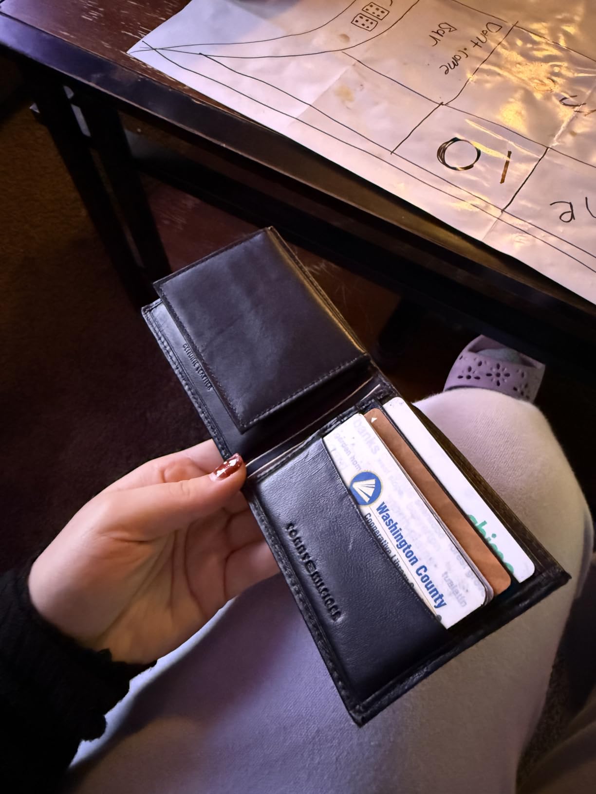 Men's Slim Leather Bifold Passcase Wallet with Removable ID Window customer photo 2