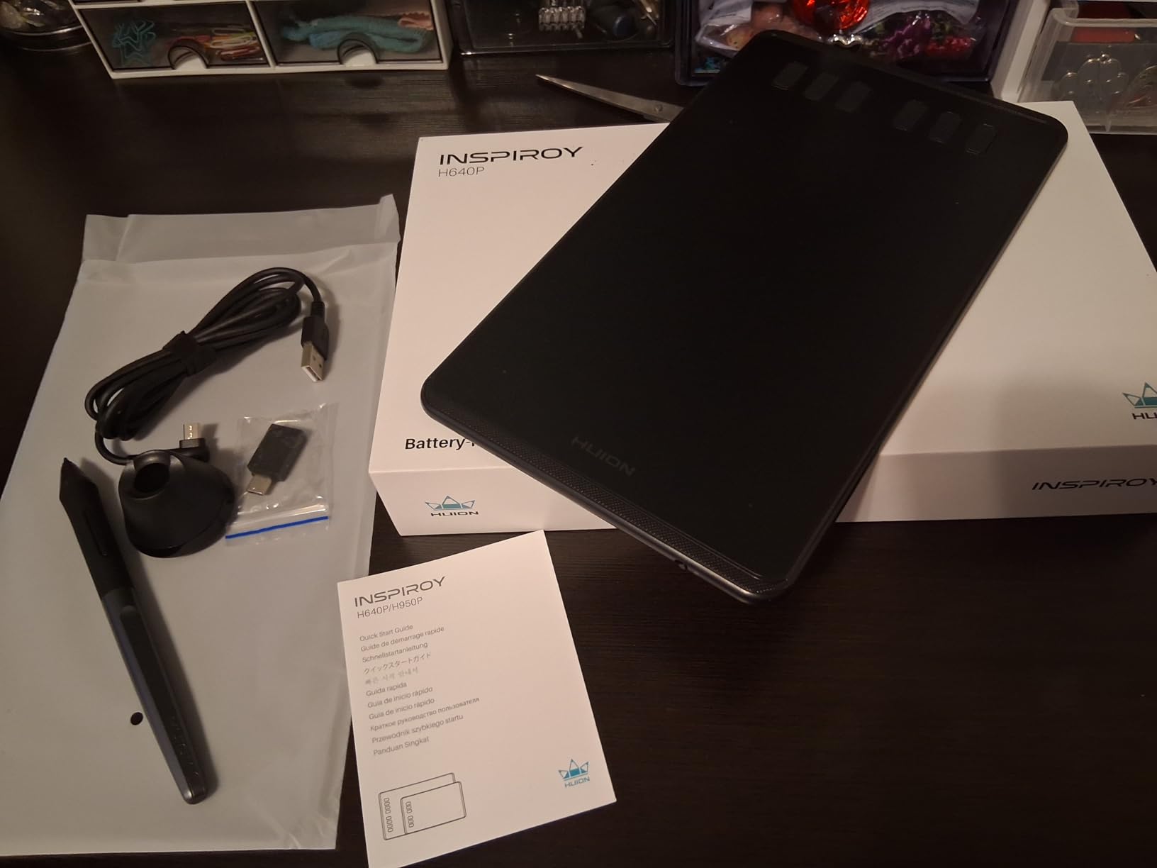 HUION Inspiroy H640P Drawing Tablet, 6x4 inch Digital Art with Battery-Free Stylus, 8192 Pen Pressure, 6 Hot Keys, Graphics Tablet for Drawing, Writing, Design, Teaching, Work with Mac, PC & Mobile customer photo 1