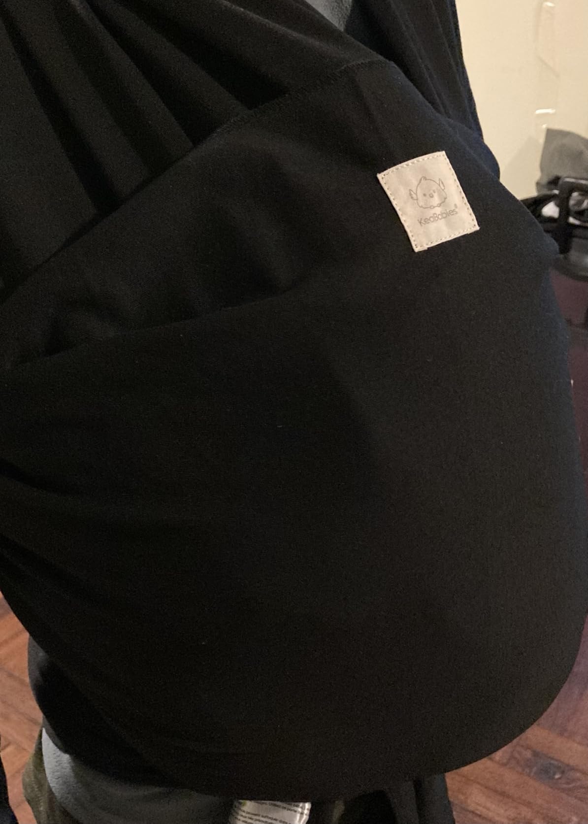 KeaBabies Baby Wrap Carrier - All in 1 Original Baby Carrier Newborn to Toddler Sling, Easy to Wear, Hands Free Bonding, Lightweight, Breathable Infant Wraps (Trendy Black) customer photo 1