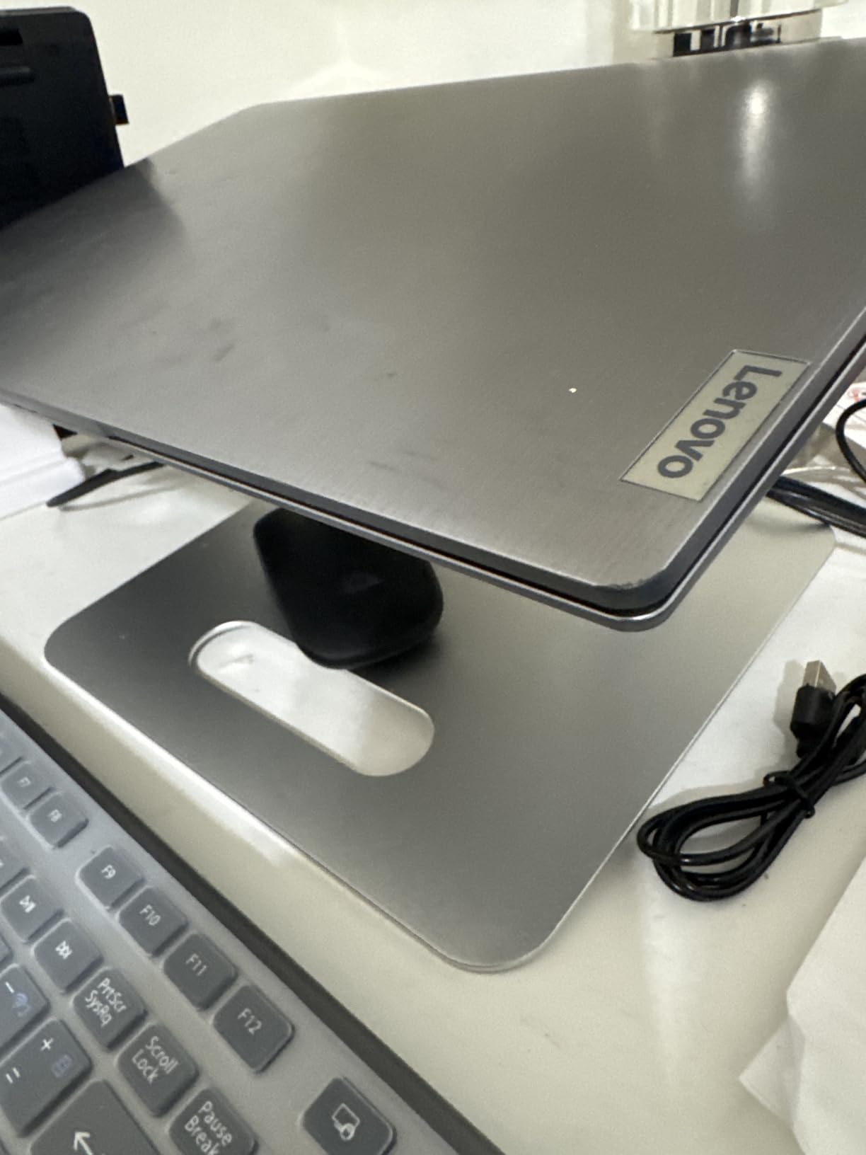 Nulaxy Fully Adjustable Laptop Stand for Desk, Dual Foldable Aluminum Computer Riser with Heat-Vent, Ergonomic Notebook Holder Portable Office Accessories Compatible with All 10-17