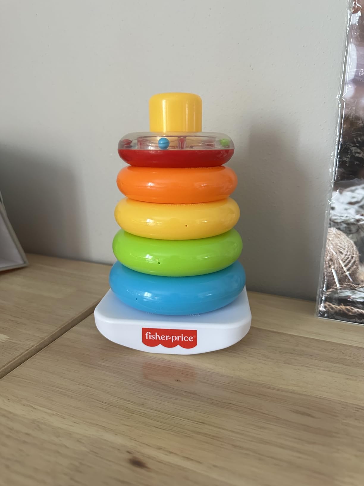 Fisher-Price Baby's First Blocks & Rock-a-Stack Toy Set, Bucket of 10 Shapes & Ring Stacking Activity for Developmental Play Ages 6+ Months (Amazon Exclusive) customer photo 2