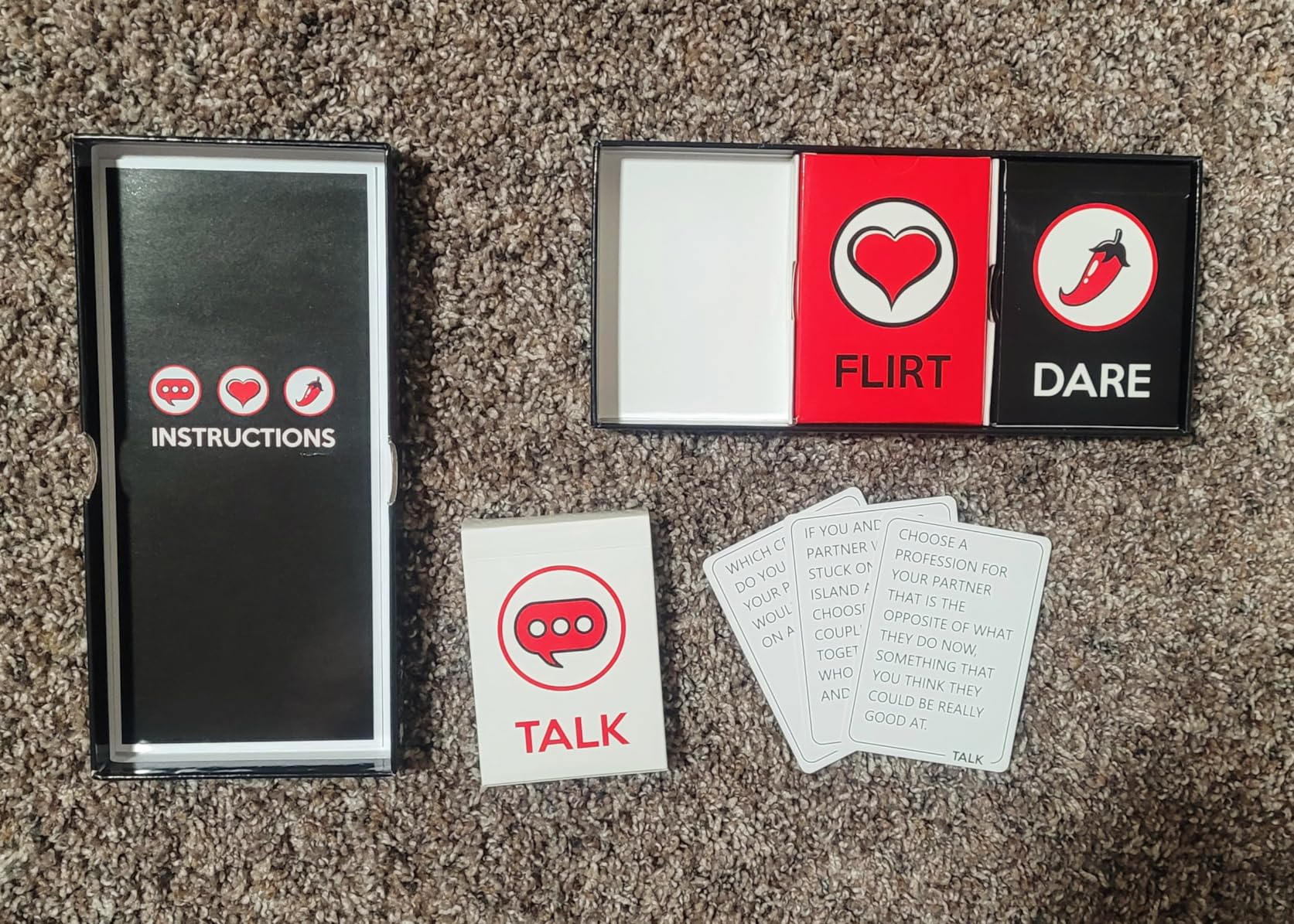 Talk Flirt Dare Couples Game, Gift for Couples, Fun Romantic Date Night Card Game, Conversation and Challenge Cards to Build Connection, Intimacy and Playfulness customer photo 2