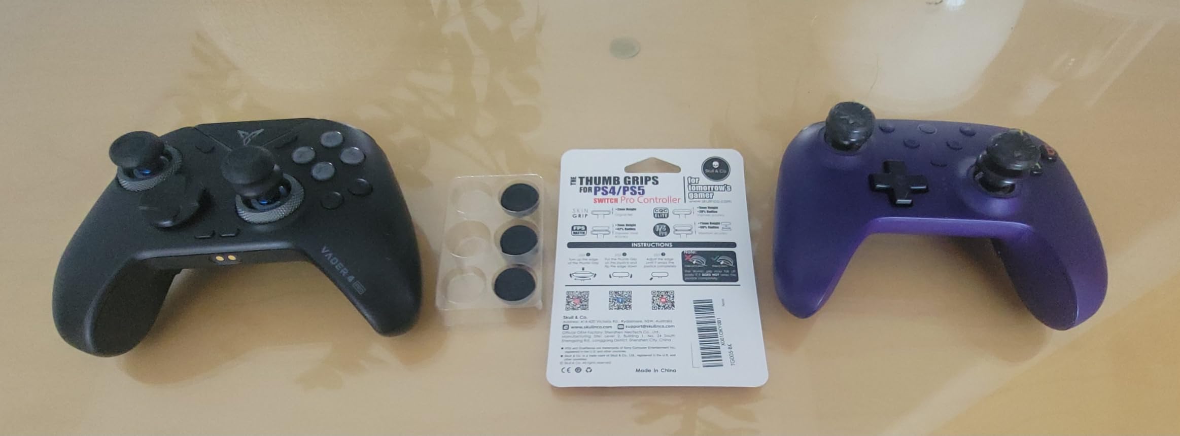 Skull & Co. Skin, CQC and FPS Thumb Grip Set Joystick Cap Analog Stick Cap for Nintendo Switch Pro Controller & PS5 / PS4 / Slim/Pro Controller- Black, 3Pairs(6pcs) customer photo 1