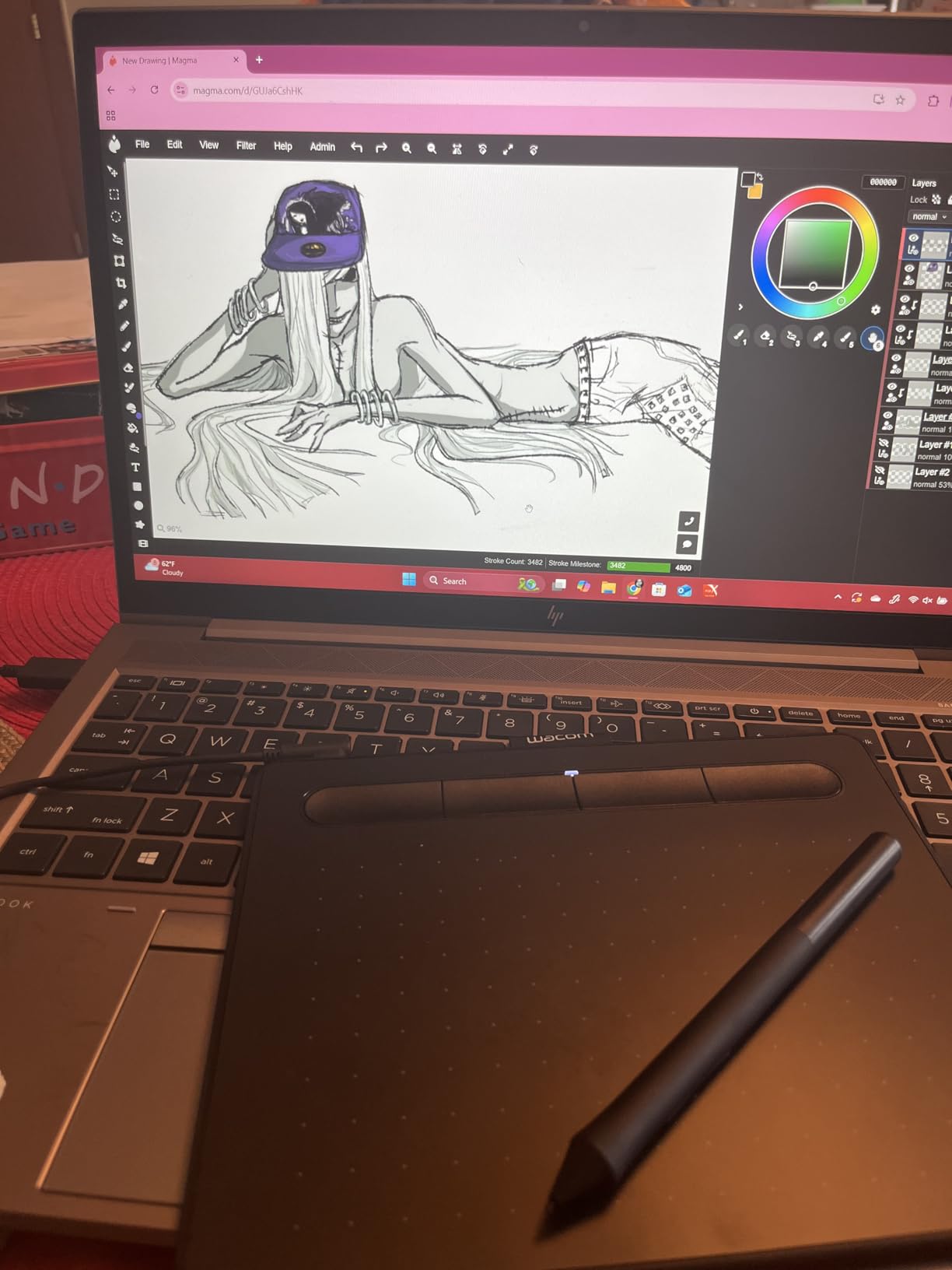 Wacom Intuos Small Graphics Drawing Tablet, Includes Training & Software; 4 Customizable ExpressKeys Compatible with Chromebook Mac Android & Windows, Black customer photo 2