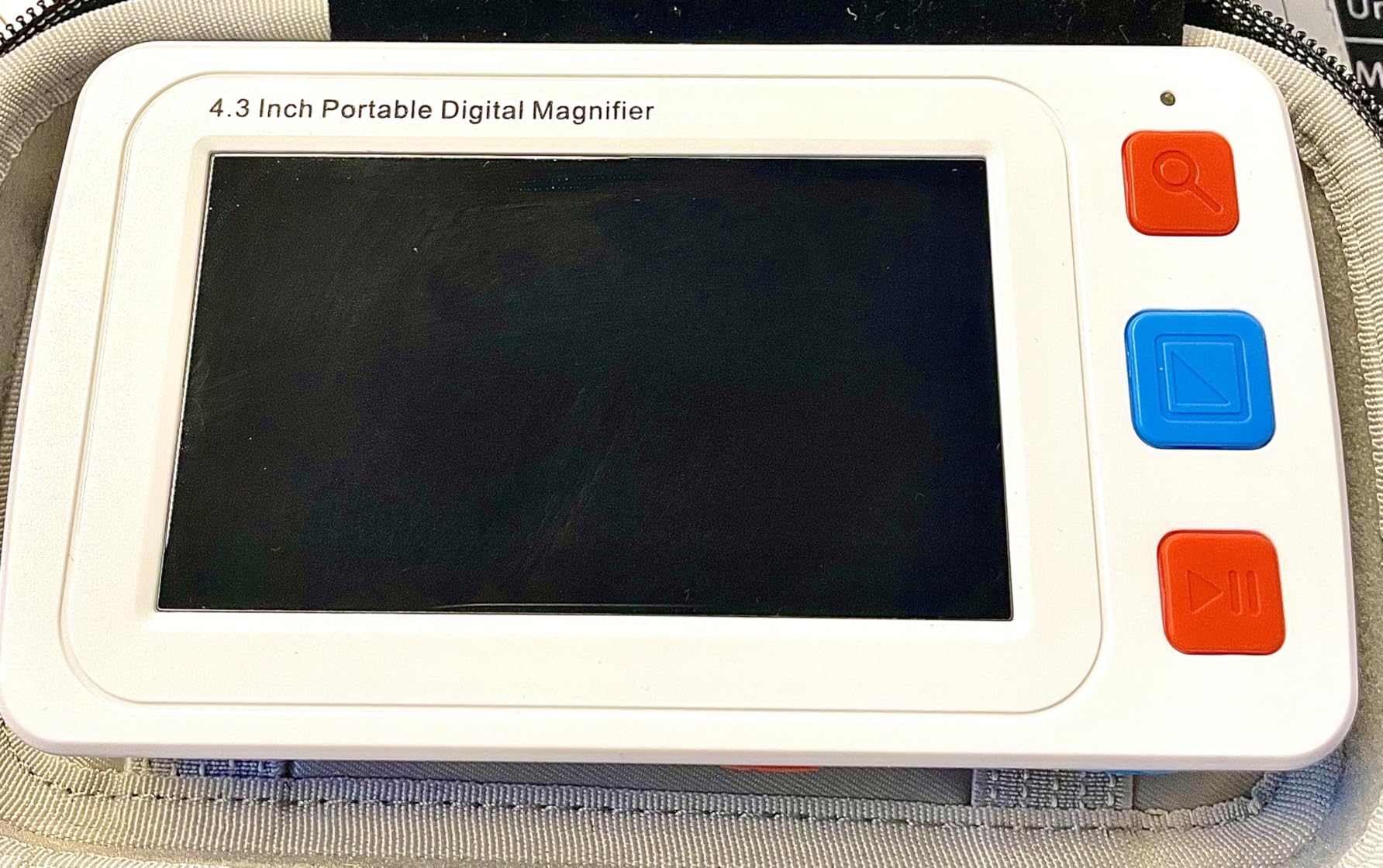 Eyoyo Portable Digital Magnifier Electronic Reading Aid 5.0 inch w/Foldable Handle for Low Vision Color Blindness 4X-32X Times Zoom 17 Color Modes 5 Levels for Brightness customer photo 2