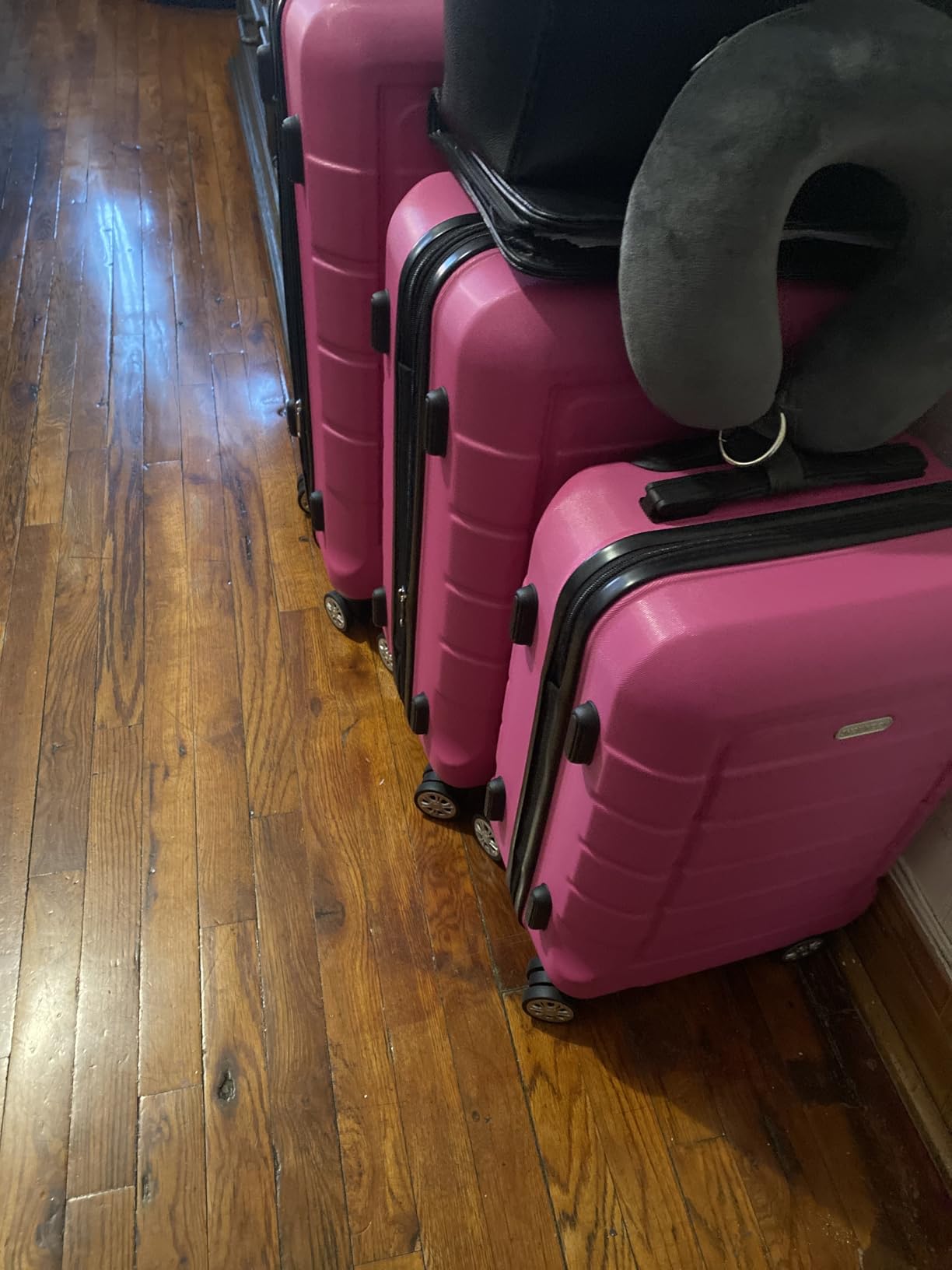 Luggage Sets 3 Piece Expandable 100% PC Durable Hardshell Suitcase with Wheels TSA Lock Blue customer photo 1