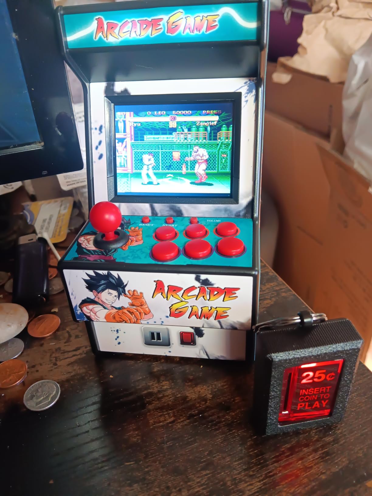 Mini Arcade Machine, Retro Gaming Console, Handheld Game Console with 156 Classic 16-Bit Video Games, 2.8 Inch Color Display, Rechargeable Battery, Support for TV Output, Birthday Present for Children customer photo 2