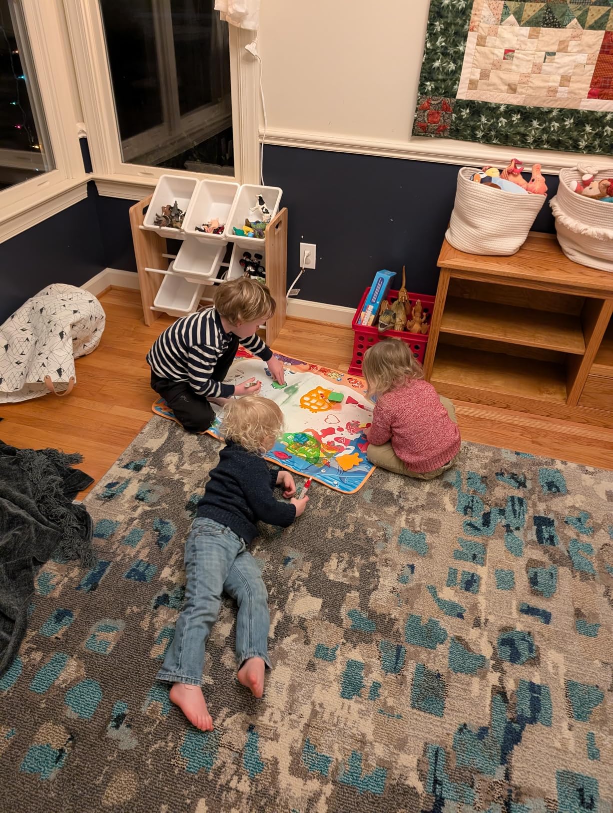 Water Doodle Mat - Kids Painting Writing Color Doodle Drawing Mat Toy Bring Magic Pens Educational Toys for Age 3 4 5 6 7 Year Old Girls Boys Age Toddler Gift customer photo 2