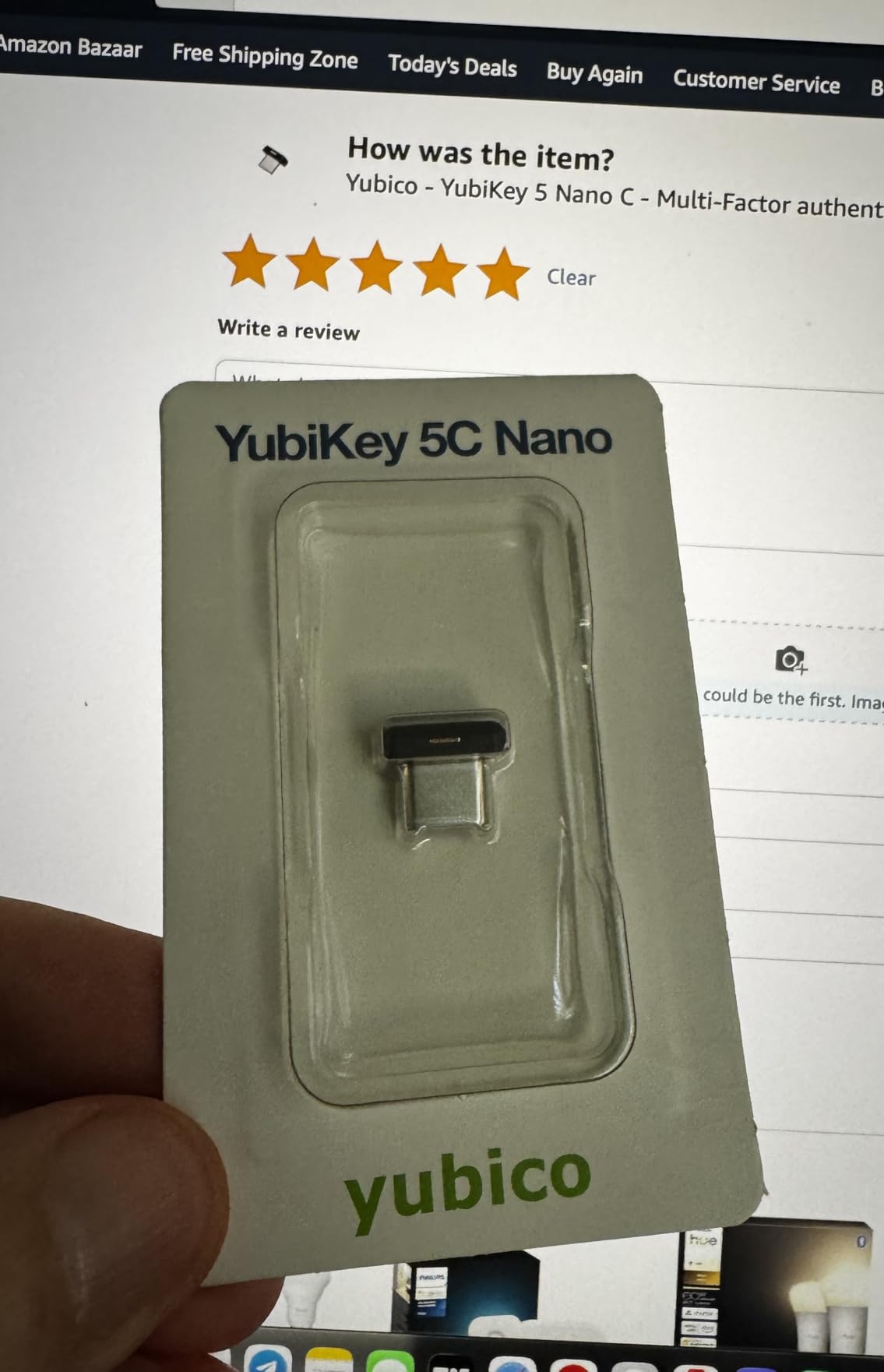 YubiKey 5 Nano C - Multi-Factor authentication (MFA) Security Key and passkey, Connect via USB, FIDO Certified - Protect Your Online Accounts (Nano USB-C) customer photo 1