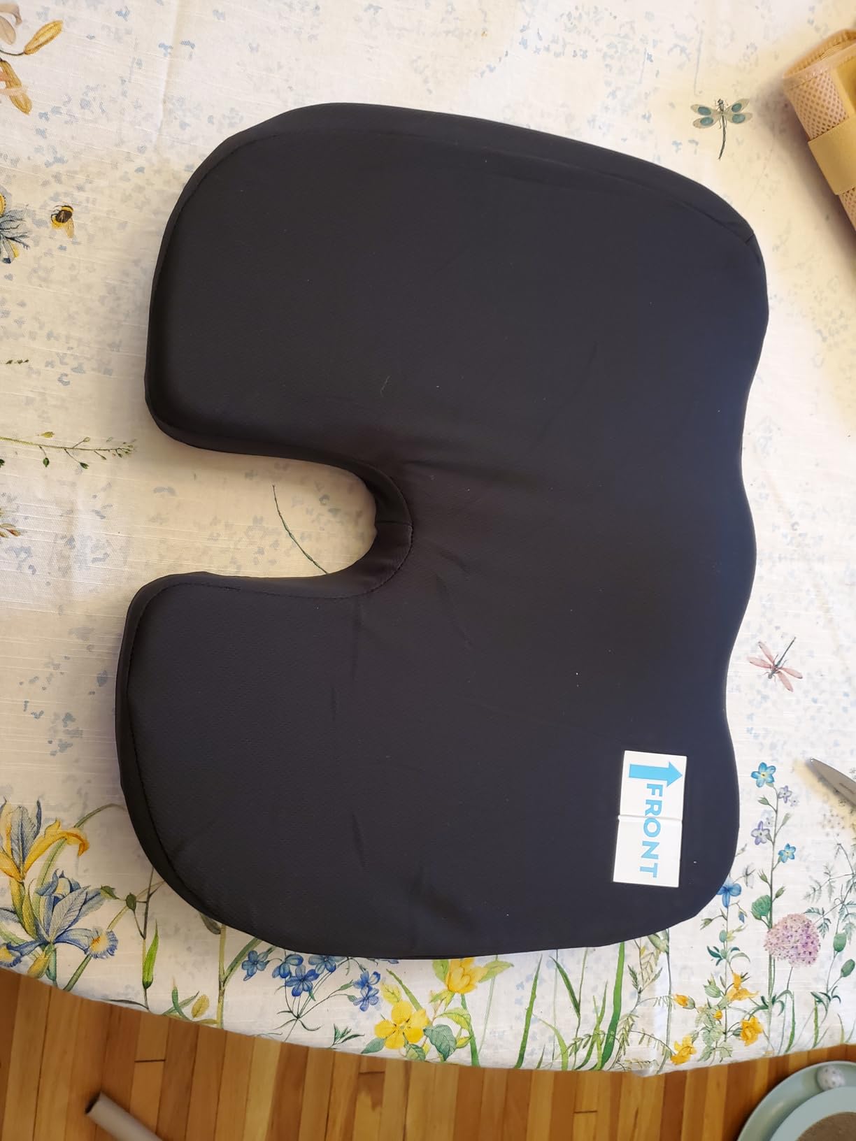 Seat Cushion for Office Chairs - Tailbone, Coccyx Pain Relief - Butt, Pressure & Sciatica Relief - Gaming, Wheelchair, Car & Desk Pillow, Black customer photo 2