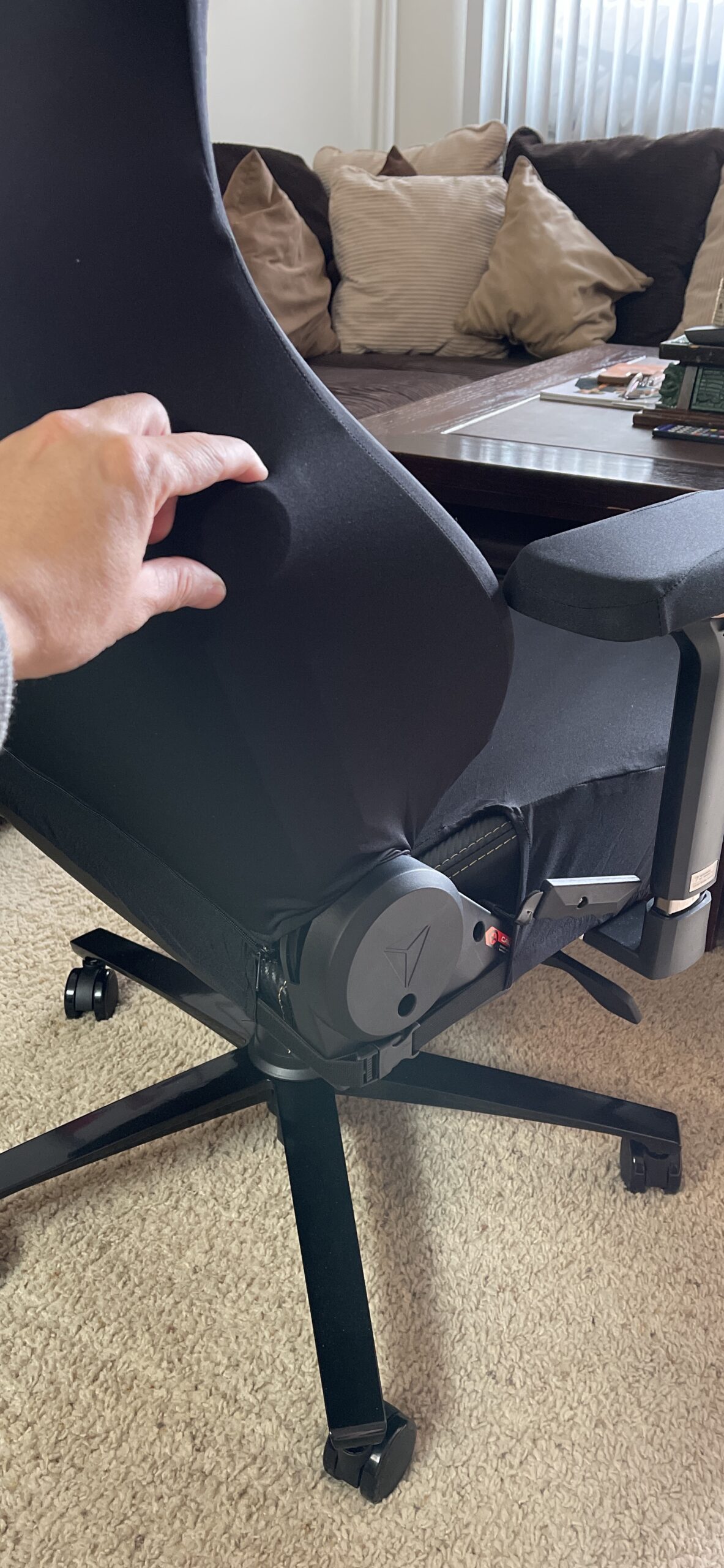 BTSKY Ergonomic Office Computer Game Chair Slipcovers Stretchy Polyester Covers for Reclining Racing Gaming Gaming Chair Black customer photo 1