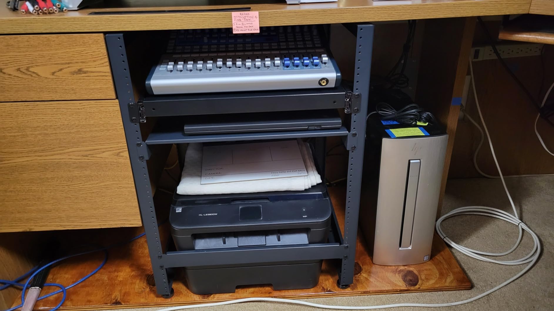 Raising Electronics Sliding Rack Server Shelf 1U 19'' 4 Post Rack Mount-Adjustable 15''-22'' customer photo 2