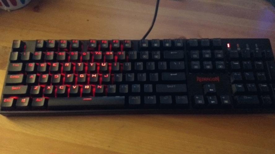 Redragon K582 RGB Mechanical Gaming Keyboard, 100% 104 Keys Standard Layout Gaming Keyboard with Double-Shot ABS Keycaps, Dynamic 16.8M RGB Backlit & Linear Red Switch, Redefine Software Supported customer photo 2