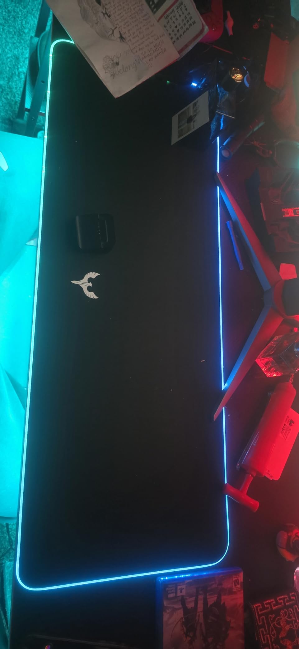 BladeHawks Extra Large RGB Gaming Mouse Pad-14 Light Modes, Extended Soft LED Mouse Pad, Anti-Slip Rubber Base, Computer Keyboard Mousepad Mat (31.5 x 12 Inch) customer photo 1