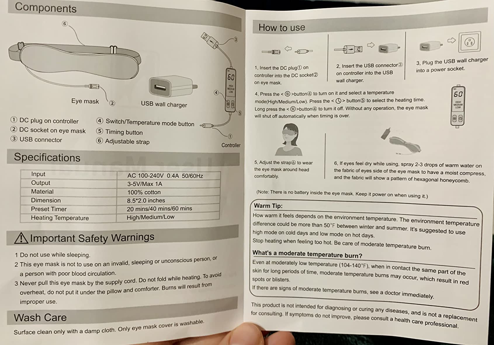 Aroma Season Heated Eye Mask for Dry Eyes, Warm Eye Compress with Flaxseed for MGD, Dry Eye Syndrome, Chalazion Blepharitis Stye Eye Treatment, Steam Moist to Unclog Glands (Blue) customer photo 1