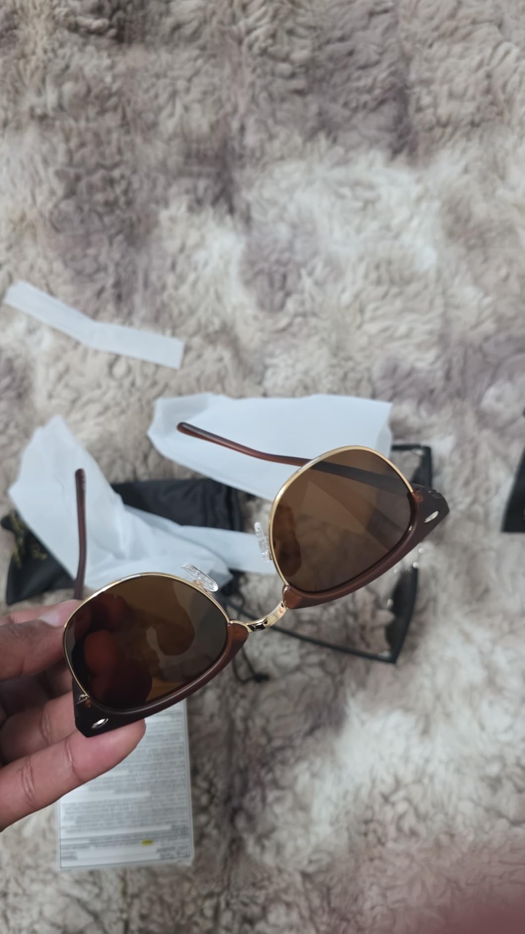 Polarized Sunglasses for Men and Women Semi-Rimless Frame Driving Sun glasses UV Blocking customer photo 1