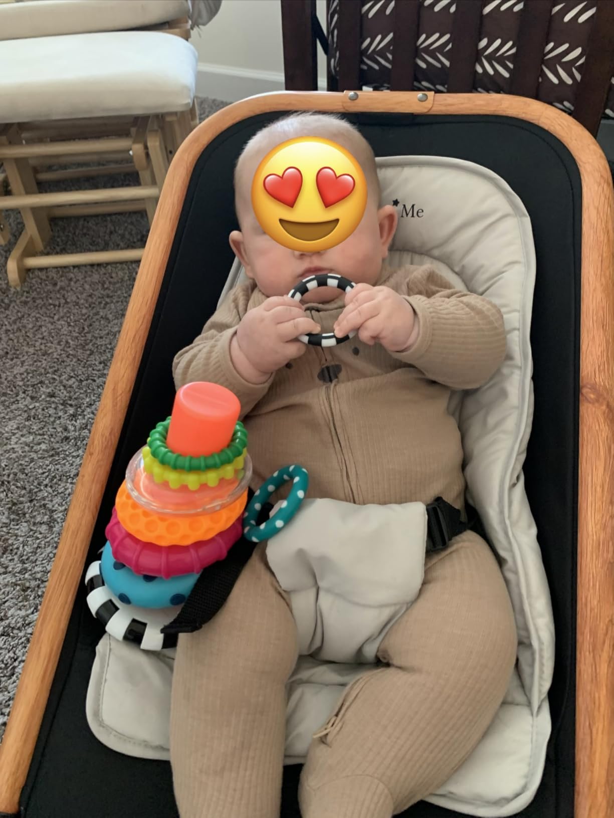 Sassy Stacks of Circles Stacking Ring STEM Learning Toy, Age 6+ Months, Multi, 9 Piece Set customer photo 1