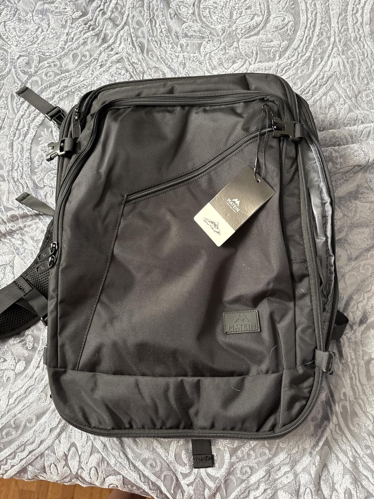 MATEIN Carry on Backpack, Extra Large Travel Backpack Expandable Airplane Approved Weekender Bag for Men and Women, Water Resistant Lightweight Daypack for Flight 40L, Black customer photo 2