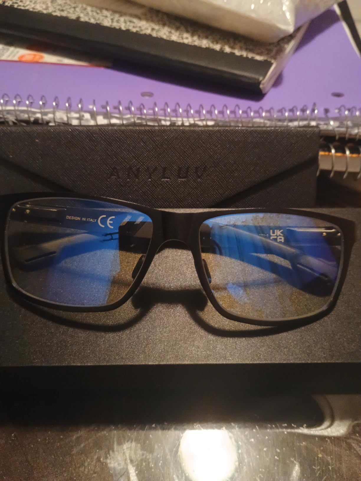 ANYLUV Blue Light Blocking Glasses Men Computer Gaming Glasses Lightweight Al-Mg Metal Anti Eyestrain Eye Protection customer photo 1