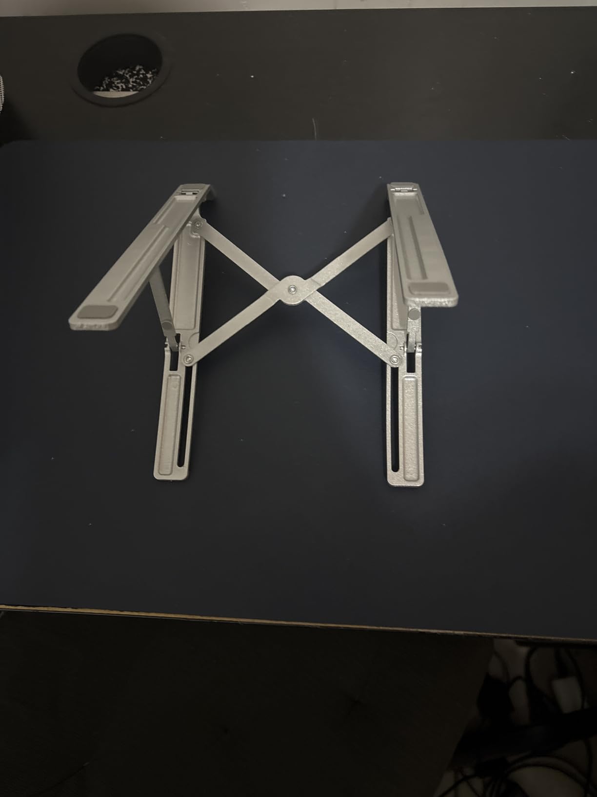 Ergonomic Adjustable Laptop Stand for Desk with Phone Holder & 360° Rotation - Foldable Portable Stand for 10-17