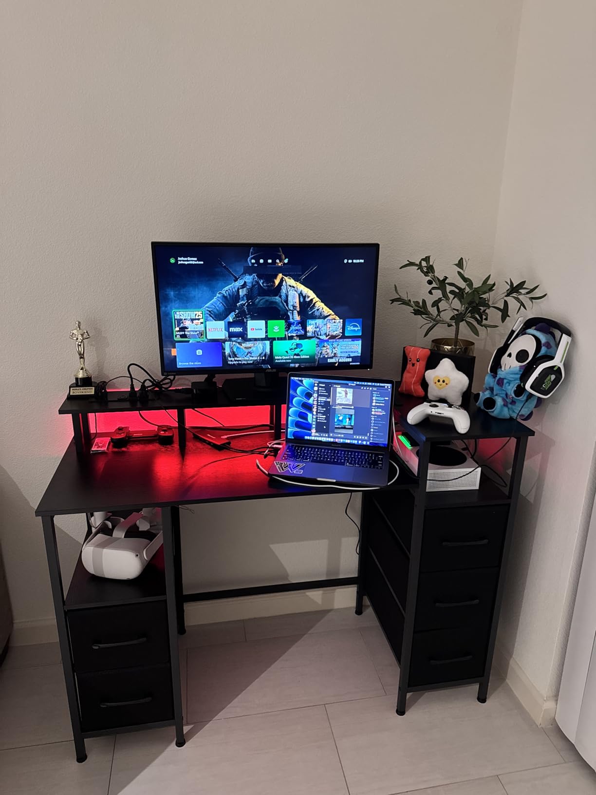 ASUS TUF Gaming 27 2K HDR Gaming Monitor (VG27AQ) - QHD (2560 x 1440), 165Hz (Supports 144Hz), 1ms, Extreme Low Motion Blur, Speaker, G-SYNC Compatible, VESA Mountable, DisplayPort, HDMI, Black customer photo 1
