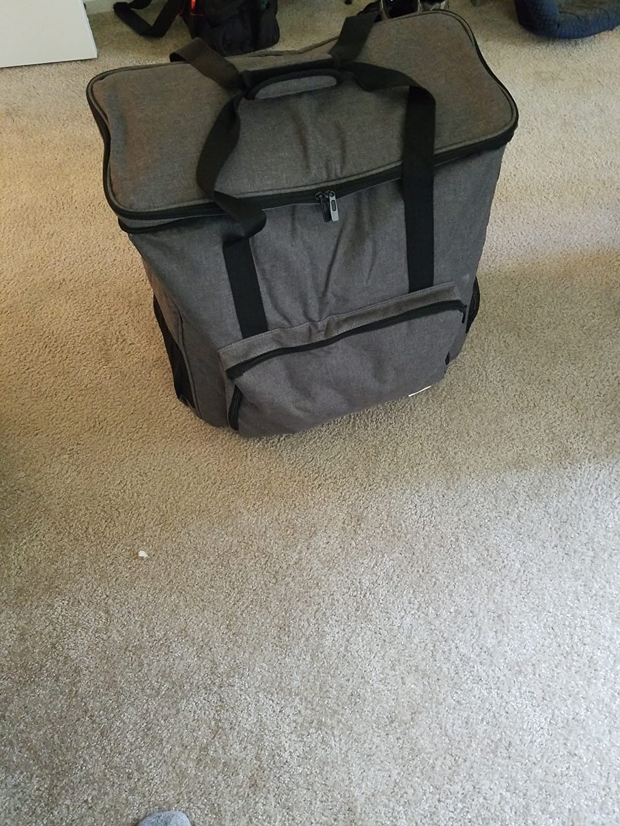 CURMIO Double-Layer PC Carrying Case, Desktop Computer Travel Bag for PC Chassis, Keyboard, Mouse and Headphone, Bag Only, Black customer photo 2