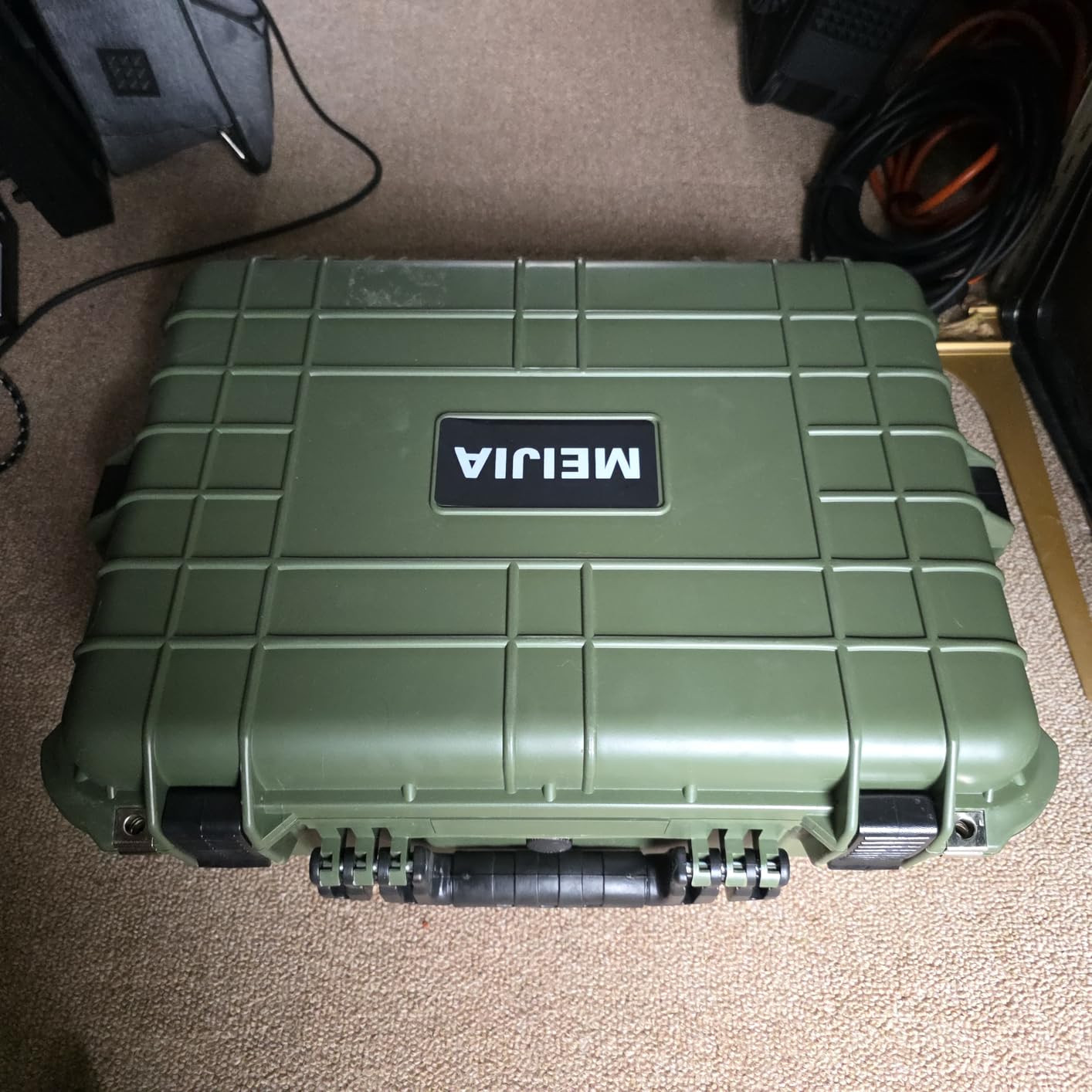 Portable Waterproof Protective Case, Hard Camera Case, Customized Fit Foam Inserted, Elegant Black, Fit for Camera, Equipments, Lens,Drones(Black) customer photo 1