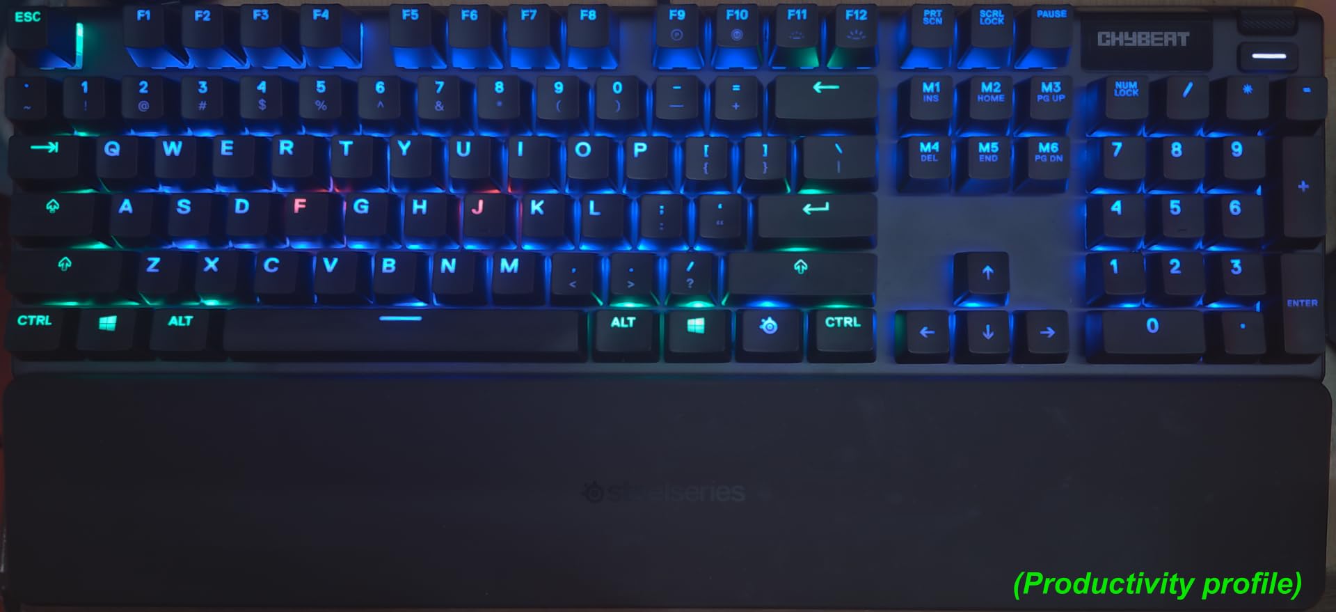 SteelSeries USB Apex 5 Hybrid Mechanical Gaming Keyboard - Per-Key RGB Illumination - Aircraft Grade Aluminum Alloy Frame - OLED Smart Display (Hybrid Blue Switch) customer photo 2