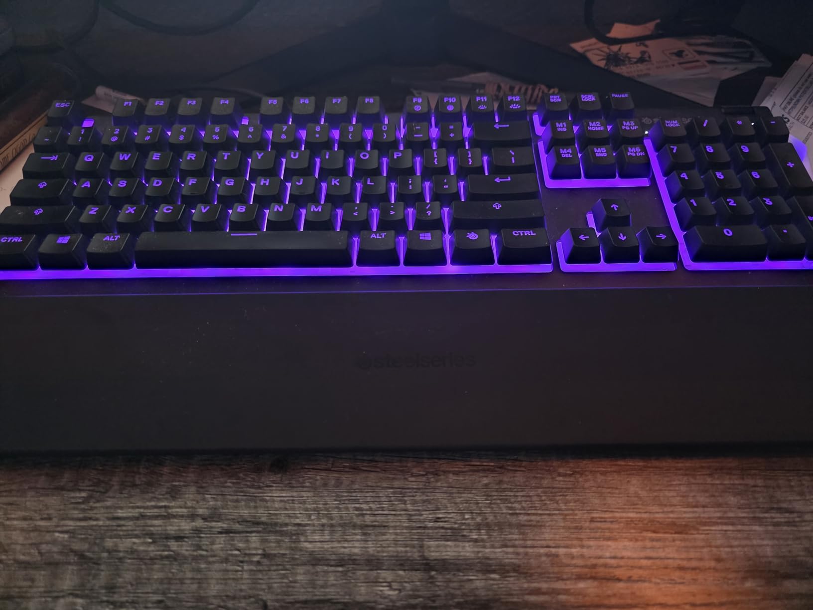 SteelSeries Apex 3 RGB Gaming Keyboard - 10-Zone RGB Illumination - IP32 Water Resistant - Premium Magnetic Wrist Rest (Whisper Quiet Gaming Switch) customer photo 1